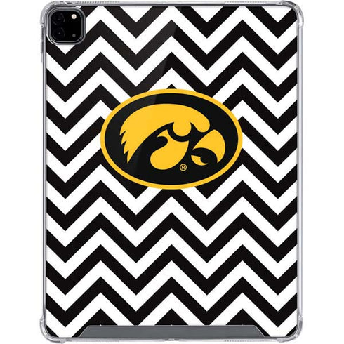 University of Iowa Hawkeyes Chevron Print iPad Pro 12.9in (2020) Clear Case
