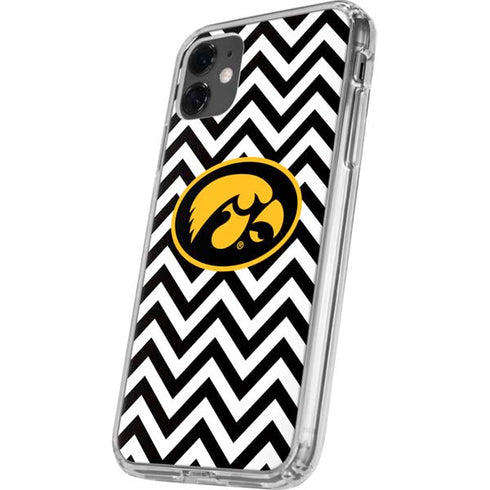 University of Iowa Hawkeyes Chevron Print iPhone 11 Clear Case