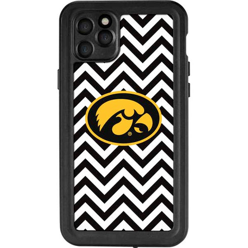 University of Iowa Hawkeyes Chevron Print iPhone 11 Pro Max Waterproof Case