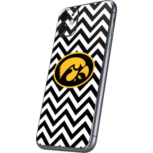 University of Iowa Hawkeyes Chevron Print iPhone 11 Skin