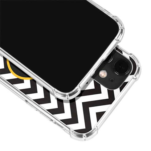 University of Iowa Hawkeyes Chevron Print iPhone 12 Clear Case