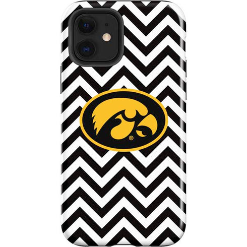 University of Iowa Hawkeyes Chevron Print iPhone 12 Impact Case