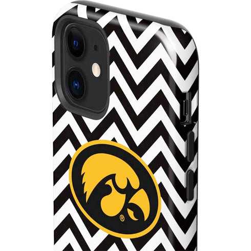 University of Iowa Hawkeyes Chevron Print iPhone 12 Impact Case