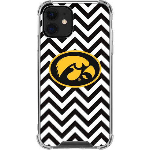 University of Iowa Hawkeyes Chevron Print iPhone 12 Mini Clear Case