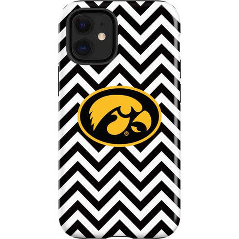 University of Iowa Hawkeyes Chevron Print iPhone 12 Mini Impact Case