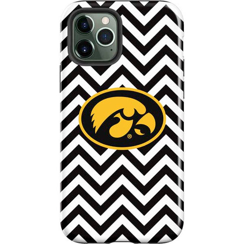 University of Iowa Hawkeyes Chevron Print iPhone 12 Pro Impact Case