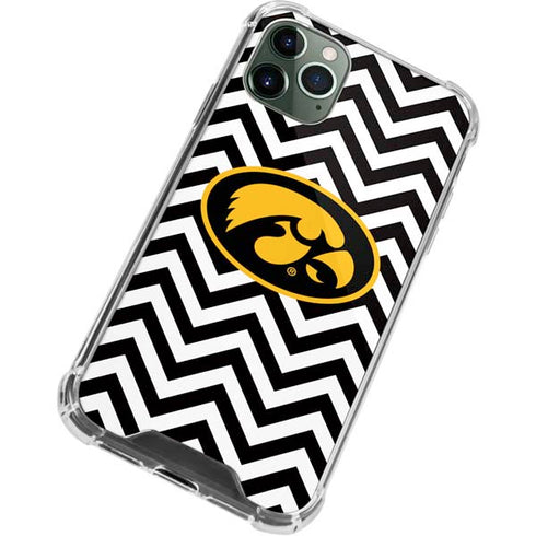 University of Iowa Hawkeyes Chevron Print iPhone 12 Pro Max Clear Case