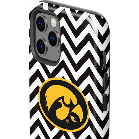 University of Iowa Hawkeyes Chevron Print iPhone 12 Pro Max Impact Case