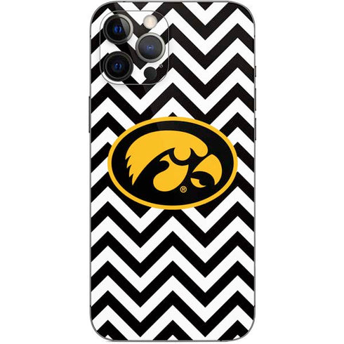 University of Iowa Hawkeyes Chevron Print iPhone 12 Pro Max Skin
