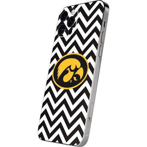 University of Iowa Hawkeyes Chevron Print iPhone 12 Pro Max Skin