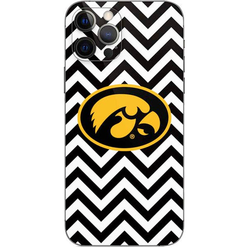 University of Iowa Hawkeyes Chevron Print iPhone 12 Pro Skin