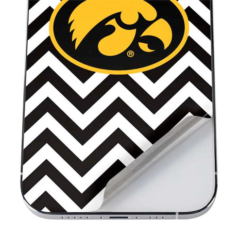 University of Iowa Hawkeyes Chevron Print iPhone 12 Pro Skin