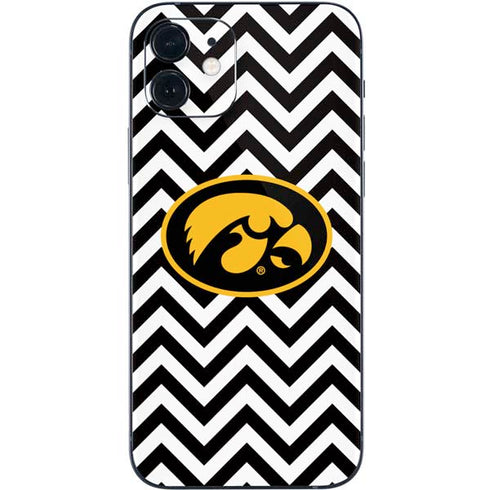 University of Iowa Hawkeyes Chevron Print iPhone 12 Skin