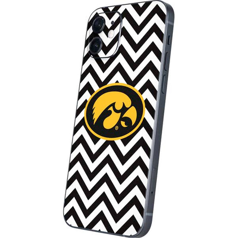 University of Iowa Hawkeyes Chevron Print iPhone 12 Skin
