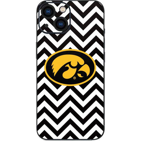 University of Iowa Hawkeyes Chevron Print iPhone 13 Mini Skin
