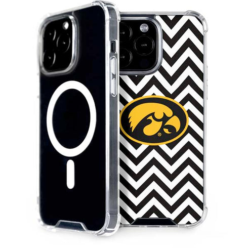 University of Iowa Hawkeyes Chevron Print iPhone 13 Pro Max MagSafe Case