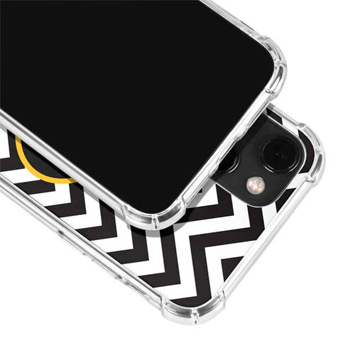 University of Iowa Hawkeyes Chevron Print iPhone 14 Plus Clear Case