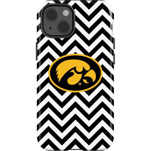 University of Iowa Hawkeyes Chevron Print iPhone 15 Impact Case
