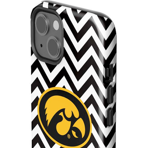 University of Iowa Hawkeyes Chevron Print iPhone 15 Impact Case