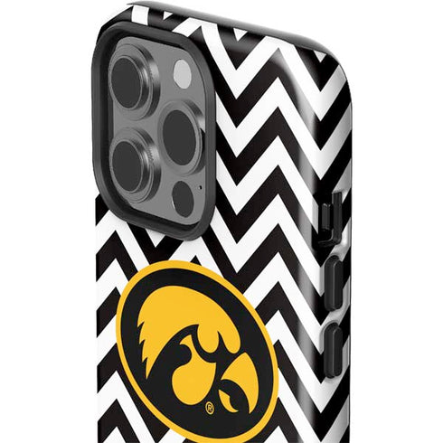 University of Iowa Hawkeyes Chevron Print iPhone 15 Pro Impact Case