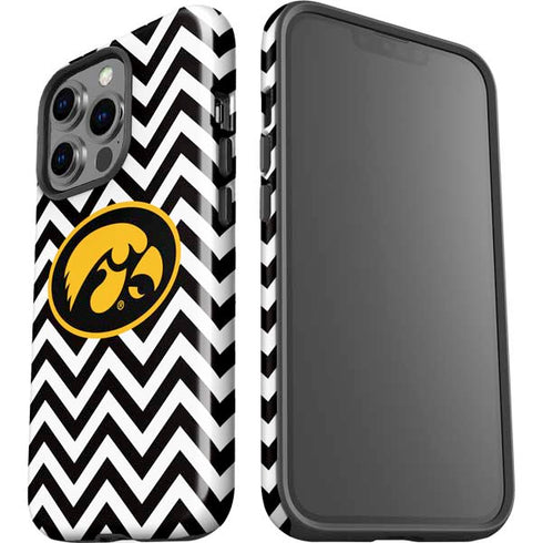 University of Iowa Hawkeyes Chevron Print iPhone 15 Pro Impact Case