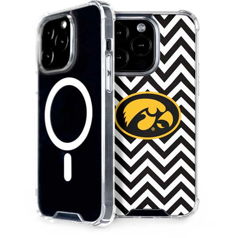 University of Iowa Hawkeyes Chevron Print iPhone 15 Pro MagSafe Case