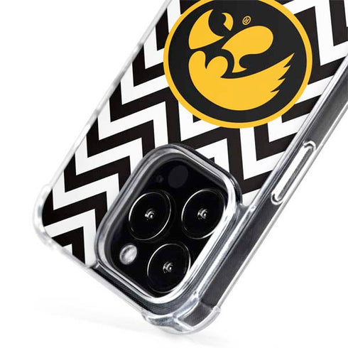 University of Iowa Hawkeyes Chevron Print iPhone 15 Pro MagSafe Case