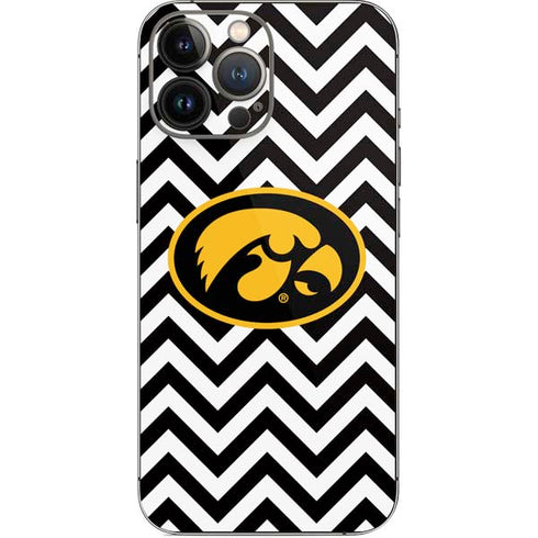 University of Iowa Hawkeyes Chevron Print iPhone 14 Pro Max Skin