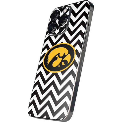 University of Iowa Hawkeyes Chevron Print iPhone 14 Pro Max Skin