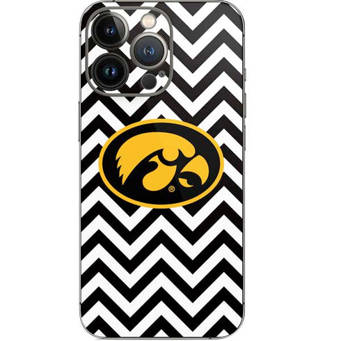 University of Iowa Hawkeyes Chevron Print iPhone 15 Pro Skin