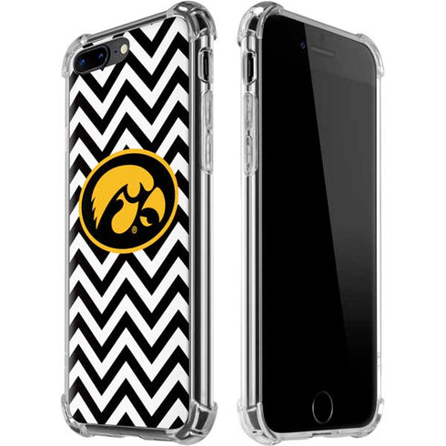 University of Iowa Hawkeyes Chevron Print iPhone 7/8 Plus Clear Case