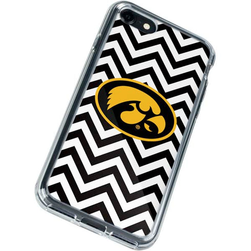 University of Iowa Hawkeyes Chevron Print iPhone SE (2nd & 3rd Gen) Clear Case
