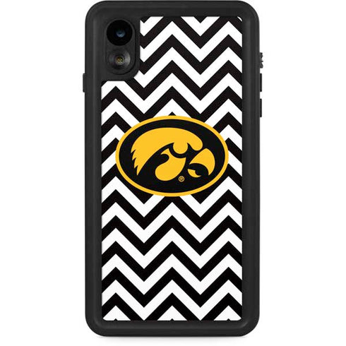 University of Iowa Hawkeyes Chevron Print iPhone XR Waterproof Case