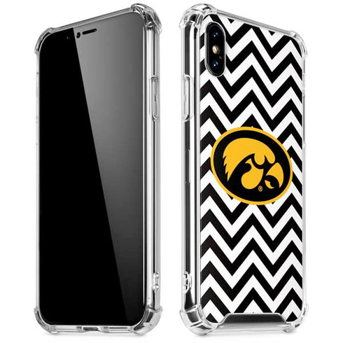 University of Iowa Hawkeyes Chevron Print iPhone XS Max Clear Case