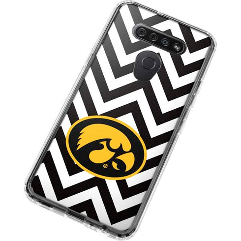 University of Iowa Hawkeyes Chevron Print LG K51/Q51 Clear Case