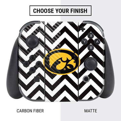 University of Iowa Hawkeyes Chevron Print Nintendo Switch Bundle Skin