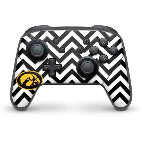 University of Iowa Hawkeyes Chevron Print Nintendo Switch Pro Controller Skin