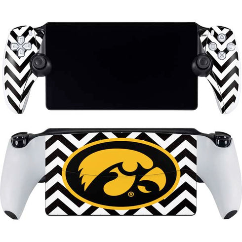 University of Iowa Hawkeyes Chevron Print PlayStation Portal Remote Player Skin