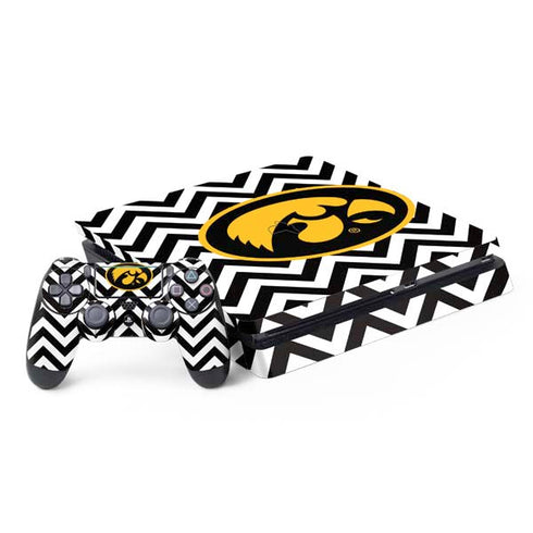 University of Iowa Hawkeyes Chevron Print PS4 Slim Bundle Skin
