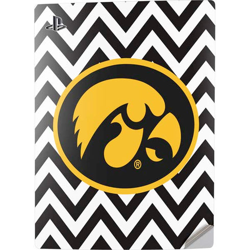 University of Iowa Hawkeyes Chevron Print PS5 Digital Edition Console Skin