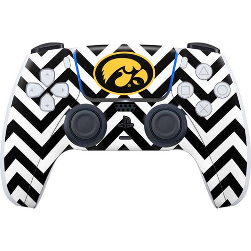 University of Iowa Hawkeyes Chevron Print PS5 Controller Skin