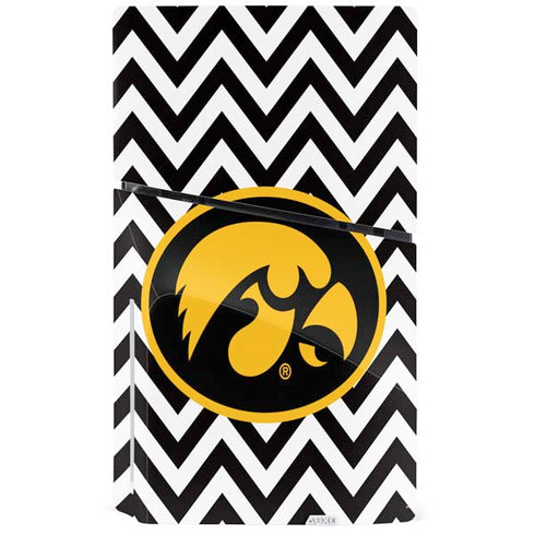 University of Iowa Hawkeyes Chevron Print PS5 Slim Disk Console Skin