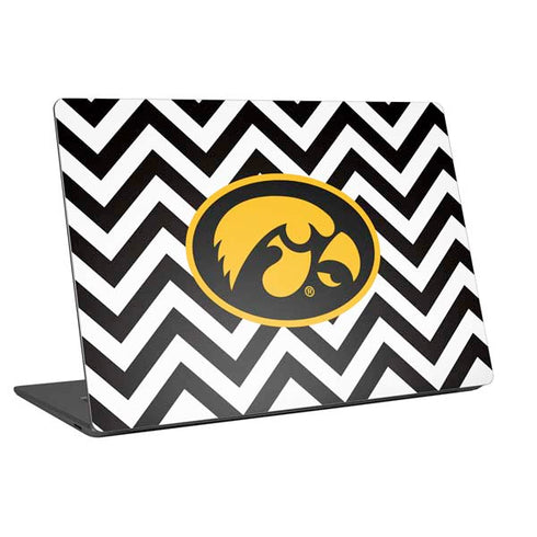 University of Iowa Hawkeyes Chevron Print Universal Laptop 12in (9.8 x 6.8in) Skin
