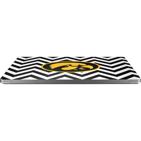 University of Iowa Hawkeyes Chevron Print Universal Laptop 12in (9.8 x 6.8in) Skin