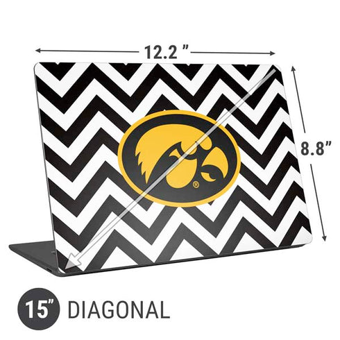 University of Iowa Hawkeyes Chevron Print Universal Laptop 15in (12.2 x 8.8in) Skin