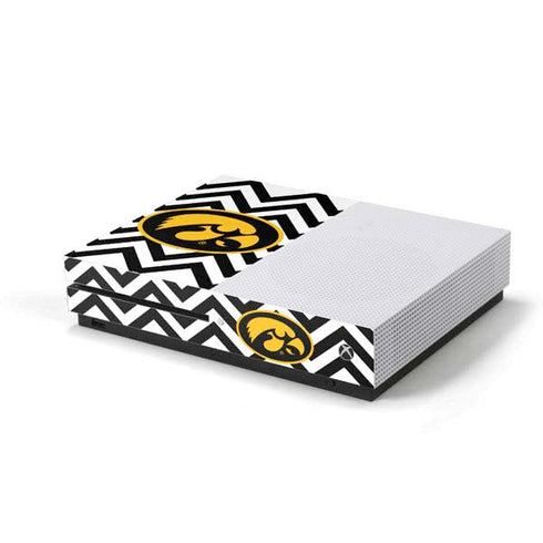 University of Iowa Hawkeyes Chevron Print Xbox One S Console Skin