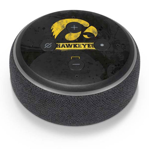 University of Iowa Hawkeyes Distressed Logo Amazon Echo Dot Skin