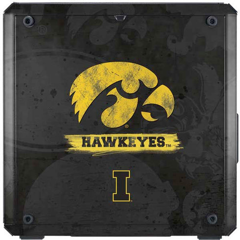 University of Iowa Hawkeyes Distressed Logo Cooler Master MasterBox Q300L Mini Tower Skin