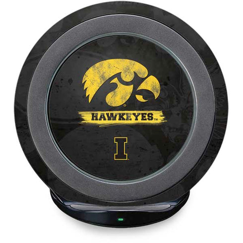 University of Iowa Hawkeyes Distressed Logo Fast Charge Wireless Charging Stand Skin