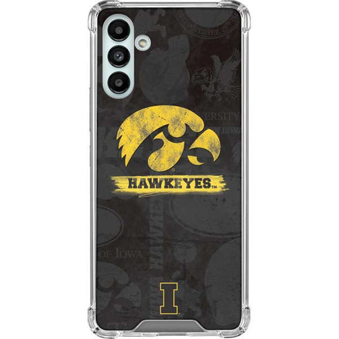 University of Iowa Hawkeyes Distressed Logo Galaxy A13 5G Clear Case